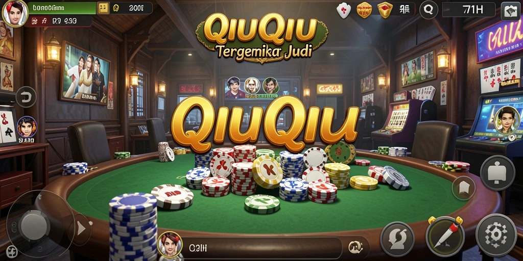 Tampilan gameplay QiuQiu yang seru dan mendebarkan.