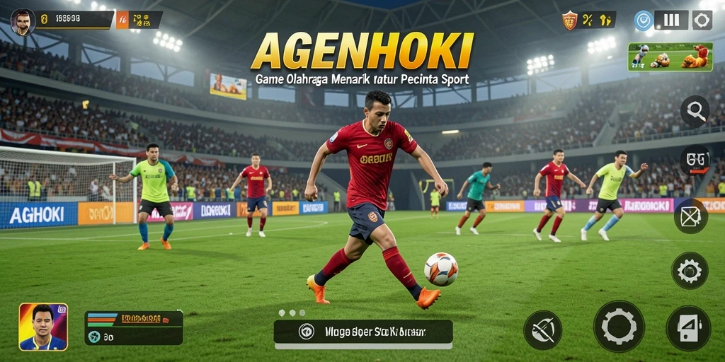 Tampilan menarik dari gameplay AGENHOKI dengan berbagai cabang olahraga.