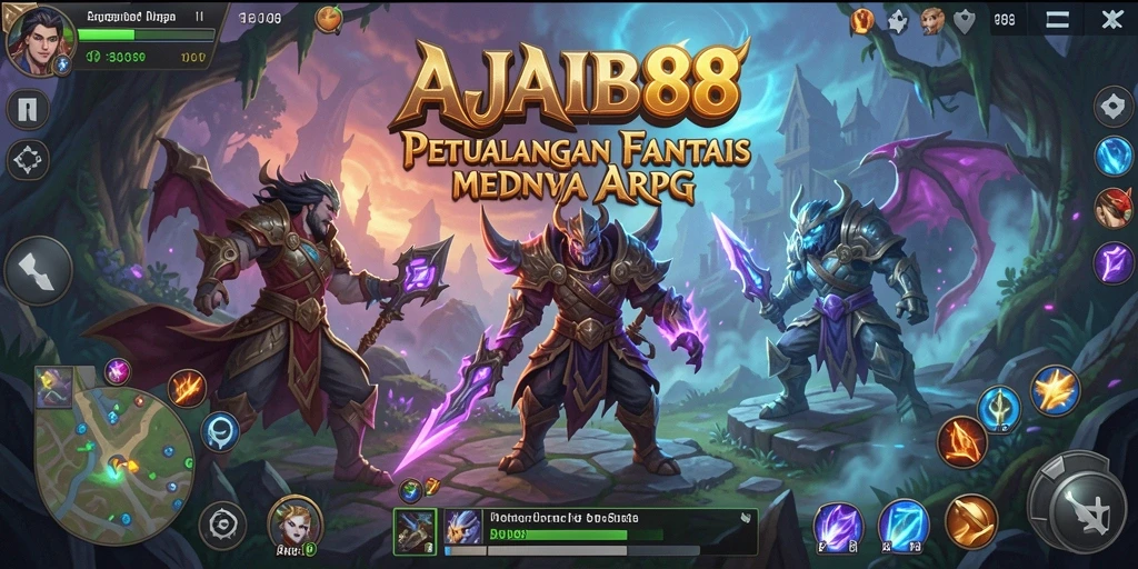 Tampilan gameplay seru dalam petualangan ARPG AJAIB88.