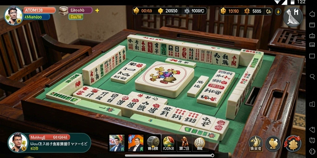 Tampilan gameplay Mahjong ATOM138 yang menarik dan penuh tantangan.