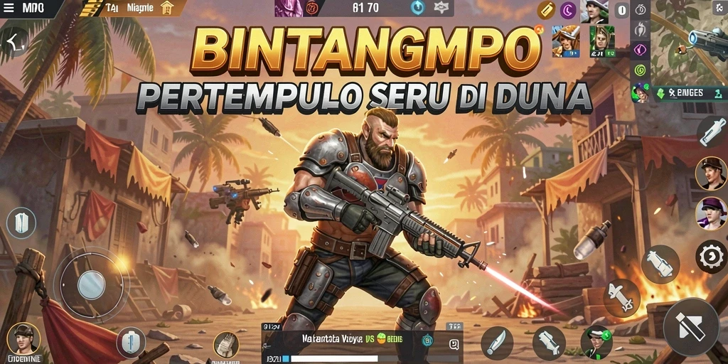Tampilan gameplay BINTANGMPO yang menegangkan dan penuh aksi.