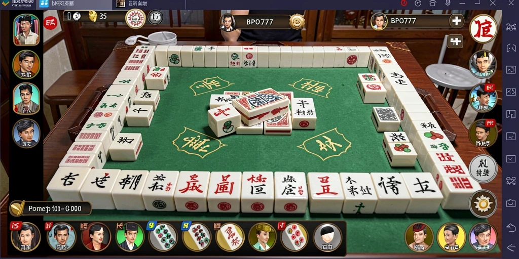Tampilan menarik dari gameplay Mahjong BPO777 di layar.