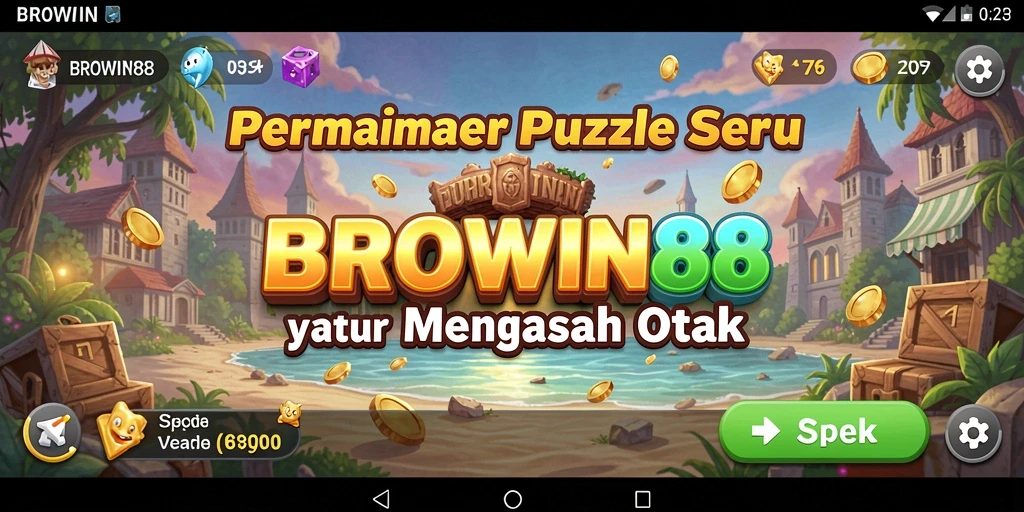 Gameplay seru BROWIN88 dengan berbagai tantangan puzzle.