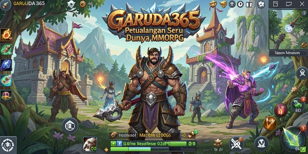Tampilan gameplay GARUDA365 yang menakjubkan dalam petualangan MMORPG.