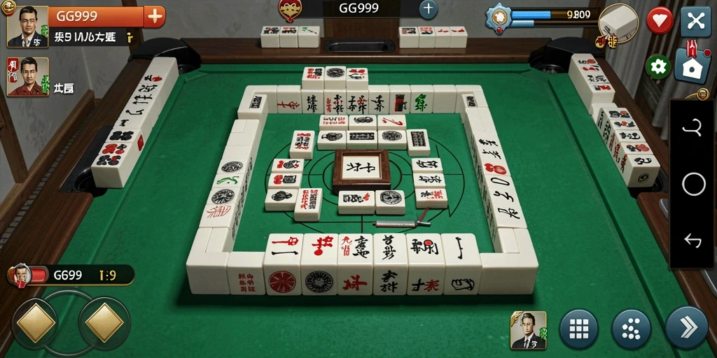 Tampilan gameplay seru di GG999 yang menunjukkan strategis permainan Mahjong.