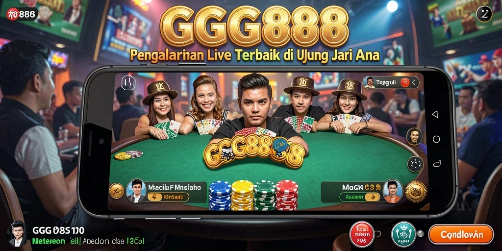 Screenshot GGG888 menampilkan gameplay Live Casino yang menarik dan interaktif.