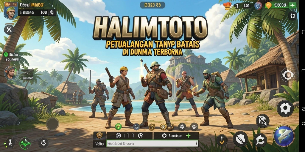 Screenshot gameplay HALIMTOTO menampilkan dunia terbuka yang kaya dan imersif.