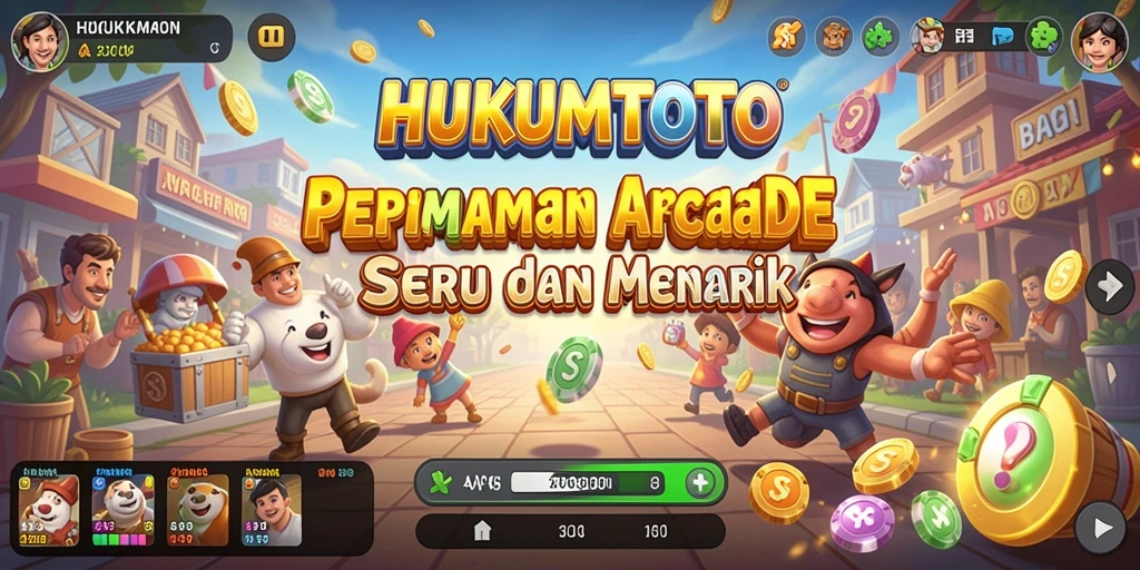 Tampilan gameplay HUKUMTOTO yang menegangkan dan penuh warna.
