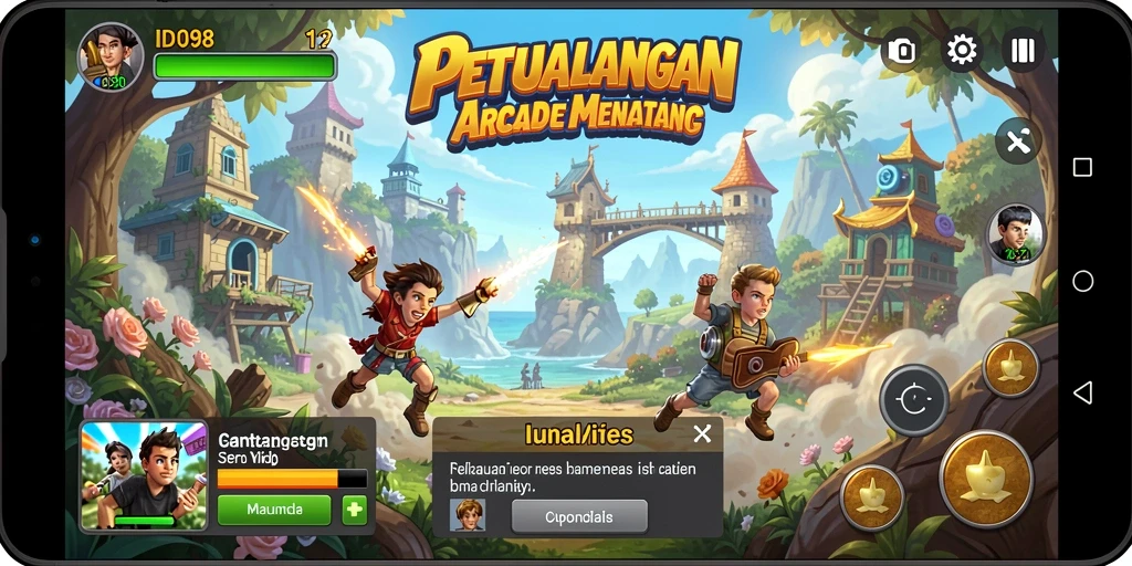 Tampilan gameplay seru dari ID098 dengan tantangan menarik.