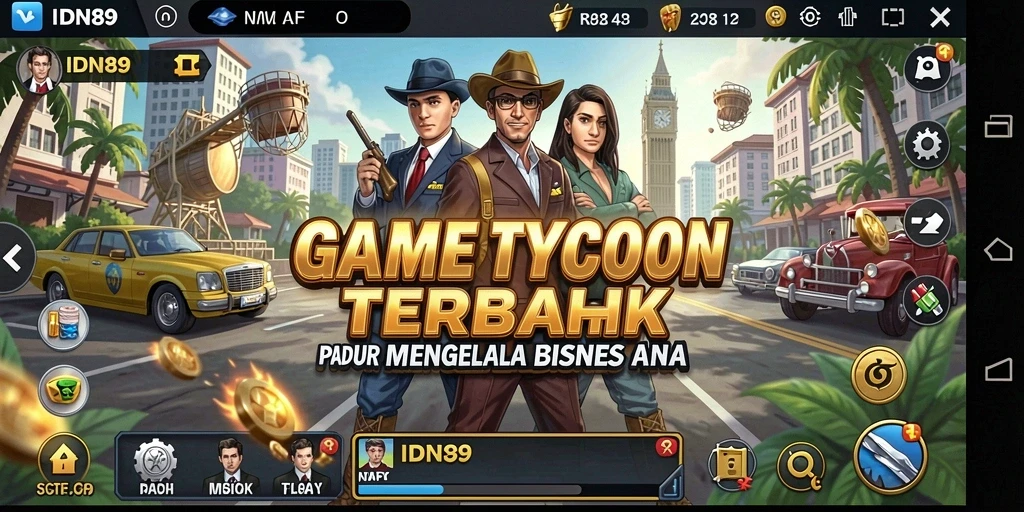 Tampilan gameplay IDN89 yang menakjubkan dalam mengelola bisnis Tycoon.
