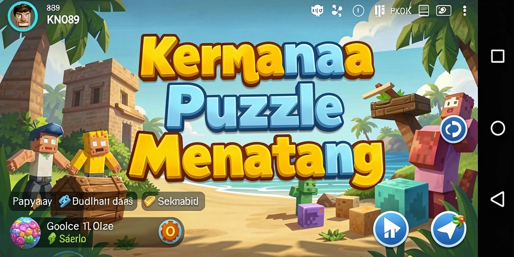 Screenshot utama KNO89 menampilkan gameplay Puzzle yang menarik.