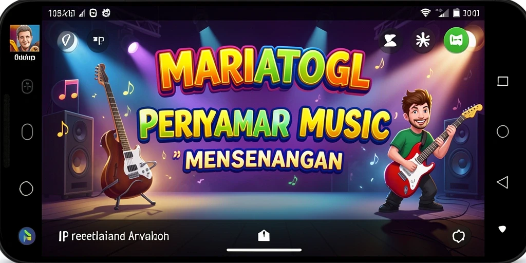 Tampilan gameplay MARIATOGL dengan alunan musik yang menyenangkan.
