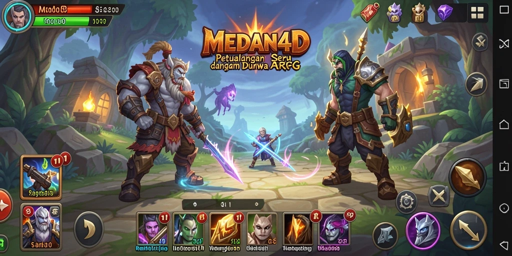Tampilan gameplay seru di dunia fantasi MEDAN4D.