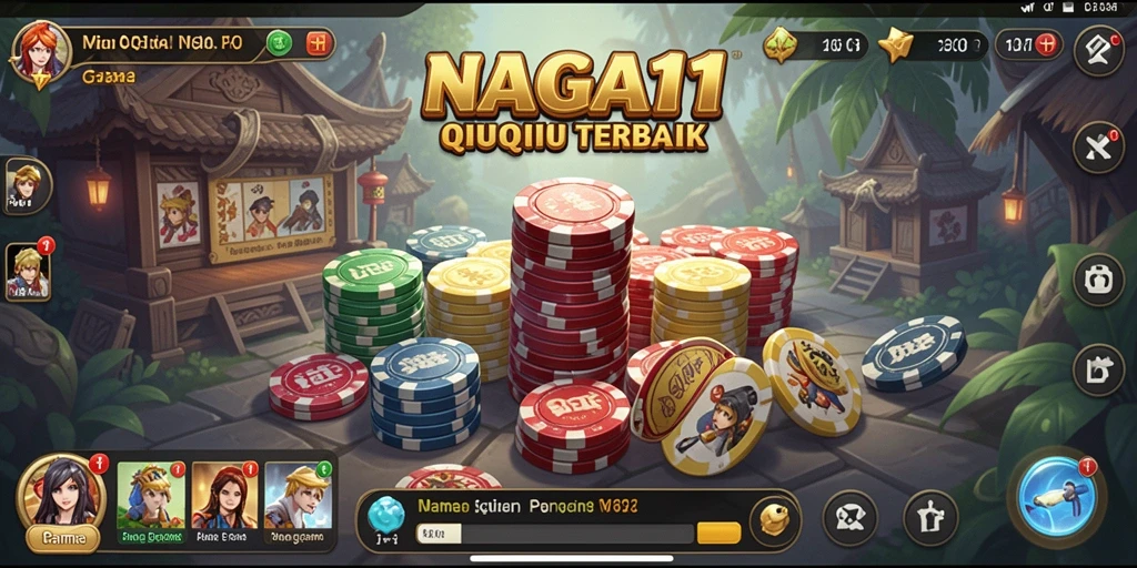Tampilan gameplay NAGA11 yang menarik dalam permainan QiuQiu.