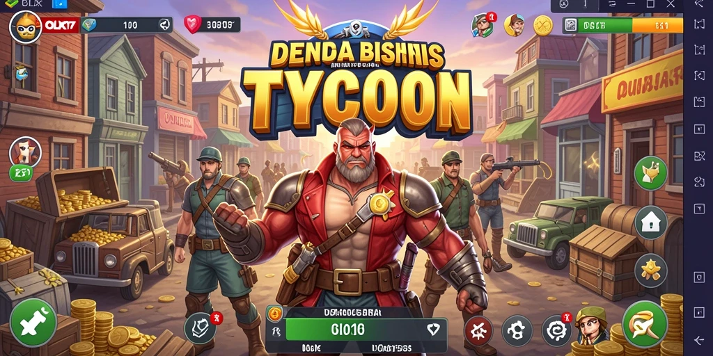 Screenshot OLX17 menampilkan gameplay mengelola bisnis Tycoon.