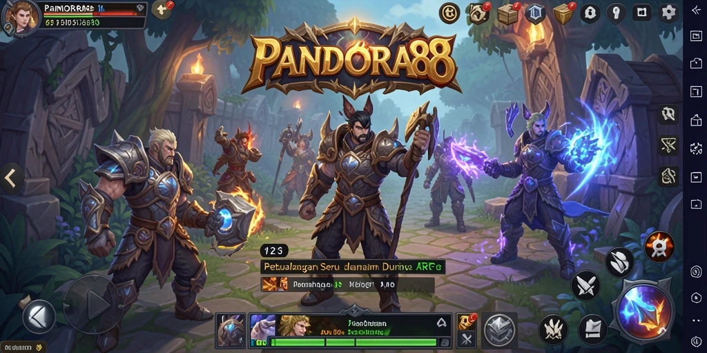 Tampilan gameplay mendebarkan di dunia fantasi PANDORA88.
