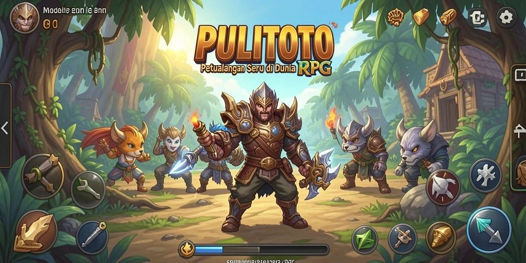Tampilan gameplay PULITOTO yang penuh aksi RPG seru.