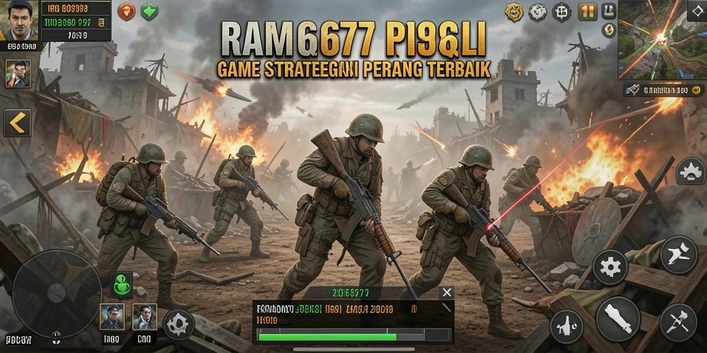 Tampilan gameplay RP6677 yang mendebarkan dengan strategi dan pertempuran.
