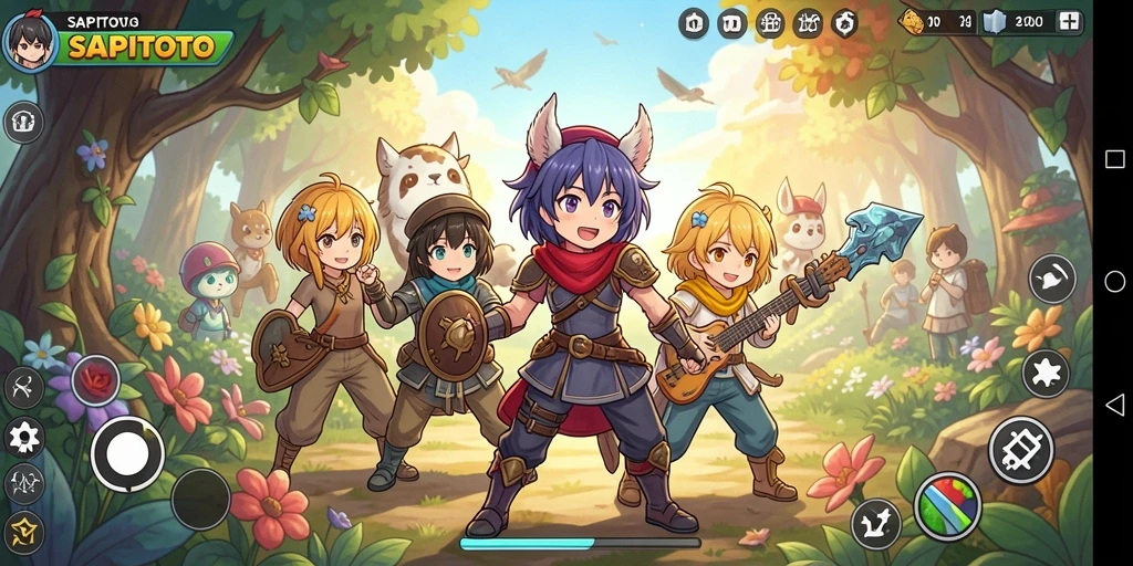 Screenshot utama SAPITOTO menampilkan aksi seru dalam dunia anime yang menakjubkan.