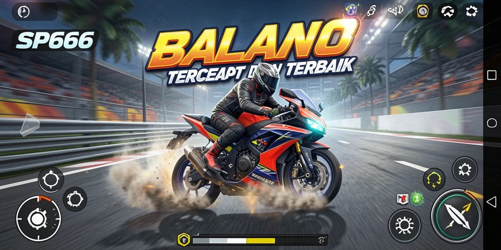 Gameplay balapan motor yang mendebarkan dan penuh aksi.