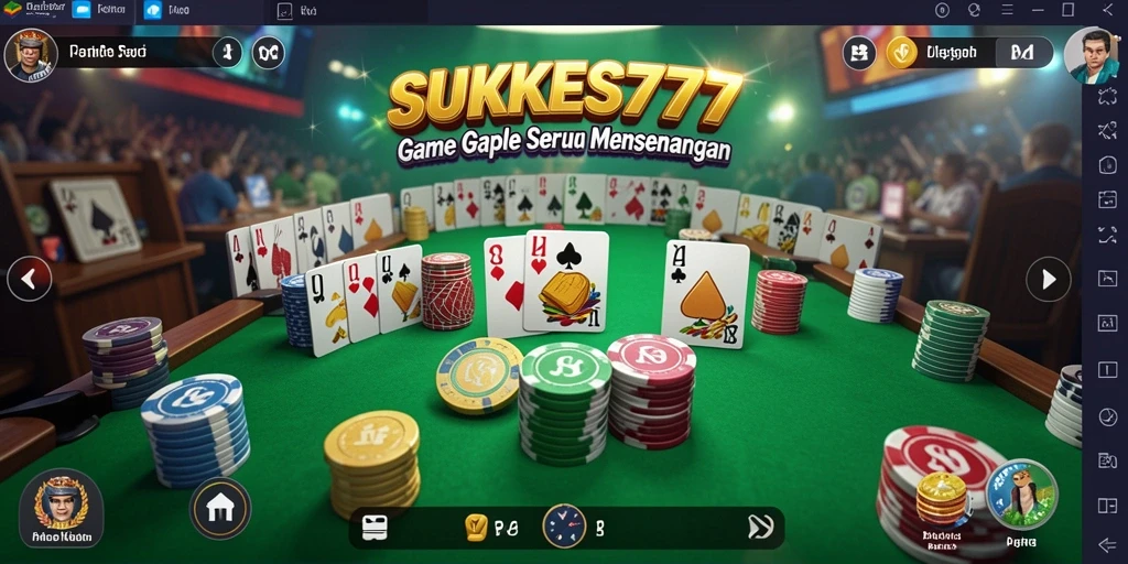 Tampilan gameplay Gaple yang menarik di SUKSES777.