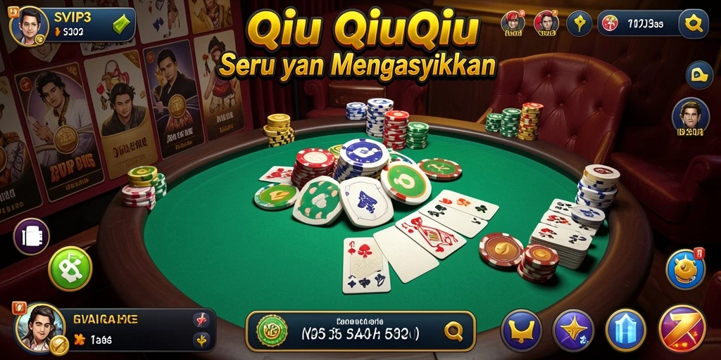 Tampilan gameplay SVIP3 QiuQiu yang seru dan menantang.