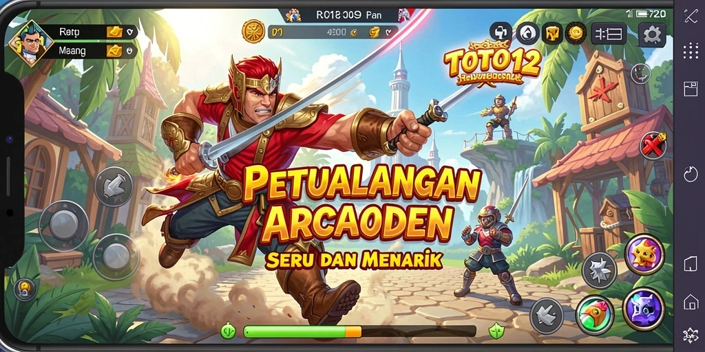Tampilan permainan TOTO12 yang seru dengan banyak tantangan.